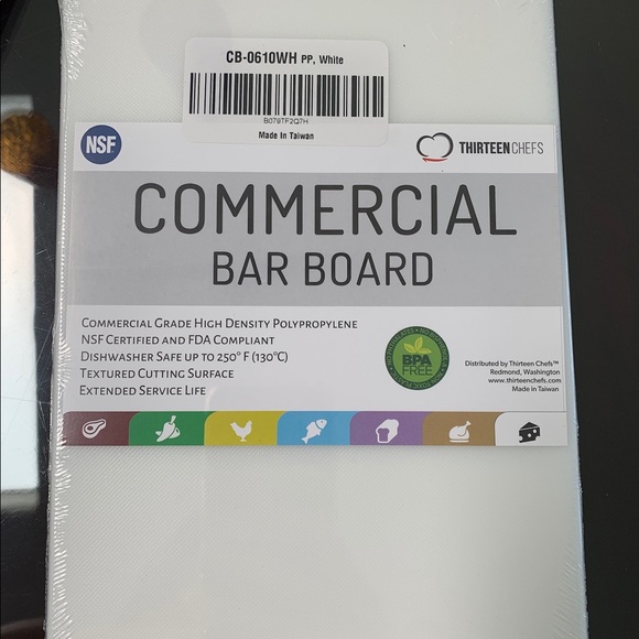 Thirteen Chefs White Commercial Bar Board - Picture 3 of 10